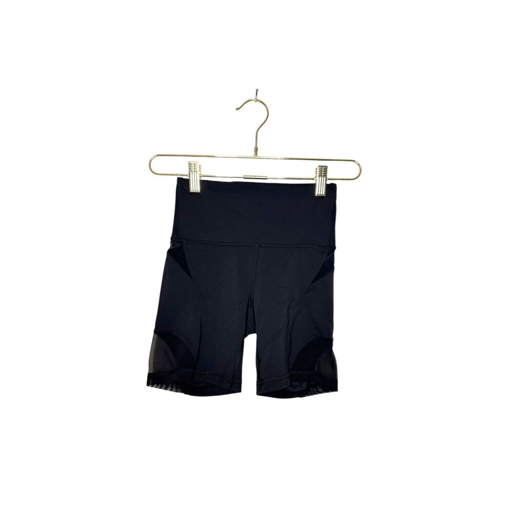 Lululemon Wunder Train Mesh Panel High-Rise Short 6" Black‎ Women 2 Activewear